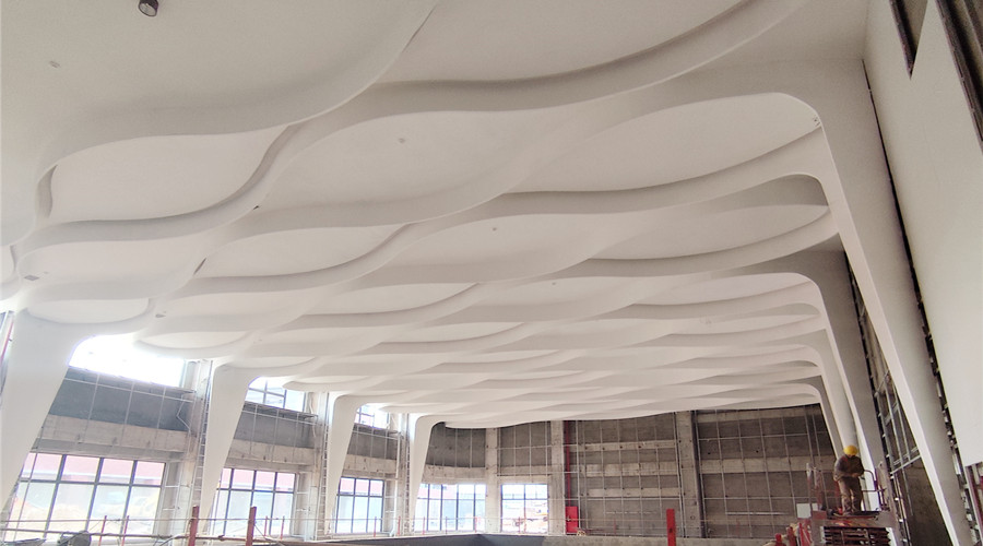 深汕高中園游泳館GRG吊頂項目 深汕高中園游泳館GRG吊頂項目