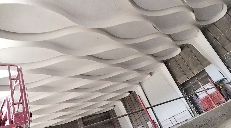 深汕高中園游泳館GRG吊頂項目 深汕高中園游泳館GRG吊頂項目